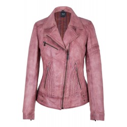 Dames leren jas  jane 5 pink